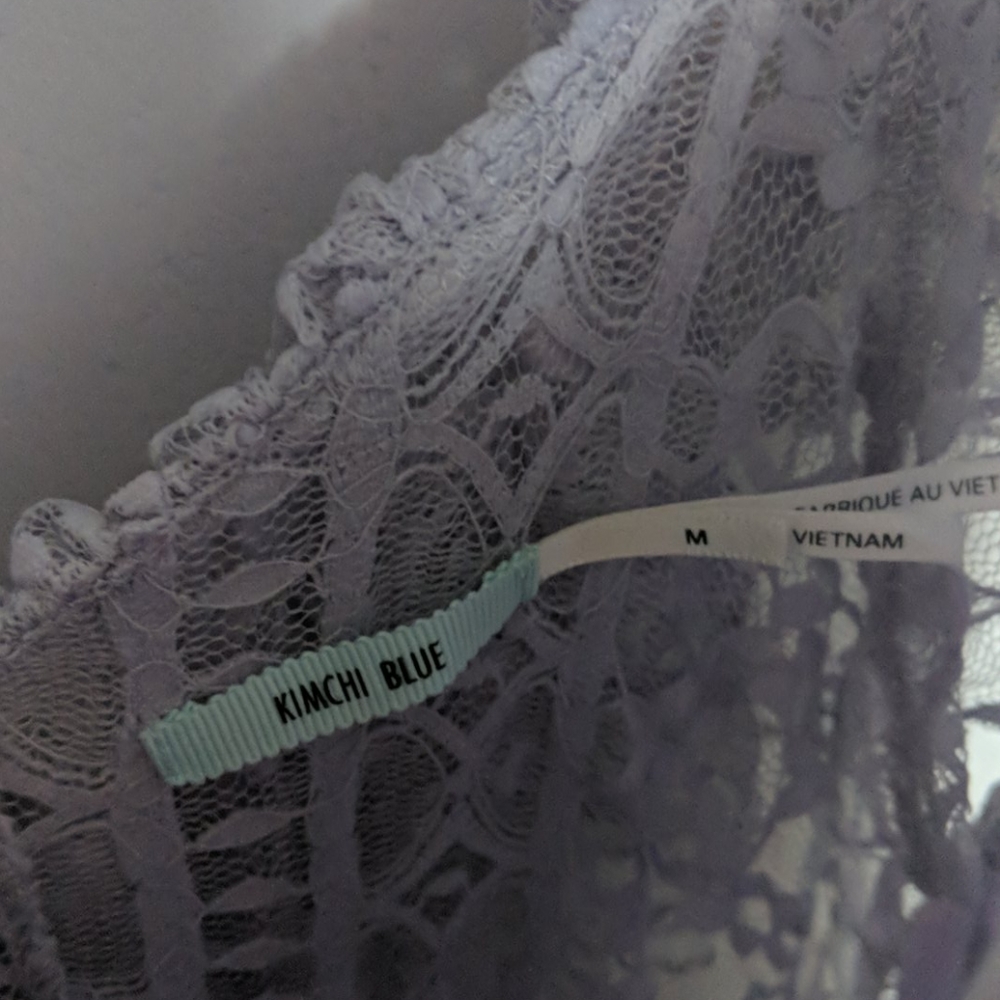 Kimchi Blue Lilic Lace Ruffled Dress Size M